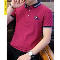 [READY STOCK] Polo Tee Shirts Mens Lapel POLO Shirt Summer Fashion Slim-fit Short-sleeved POLO Shirt M-4XL