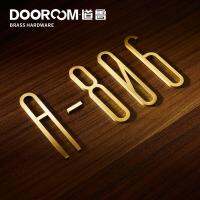 Dooroom สร้างสรรค์ทองเหลืองตัวเลข0-9สำหรับแผ่นประตูบ้านจำนวนห้องโรงแรมชั้นจำนวนวิลล่าตกแต่งป้าย