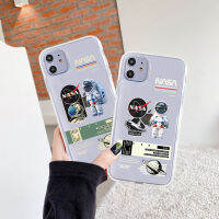 เคสโทรศัพท์สำหรับ IPhone 11/12/13Promax Pro เหมาะสำหรับ IPhone7Plus 8Plus Shell X XR XSMAX 11Pro 12Pro 13Pro Lunar Astronaut Anti-Drop Air Pressure Shell Clear TPU Case