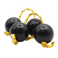 1 Pair Of African Shaker Asalato Rhythm Ball Maracas Single Hand Percussion Instrument 2 Strings and 4 Balls