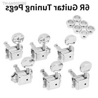 ♗⊙ 6R Inline Vintage Tuning Pegs Tuners Machine Heads Electric Guitars Lock Knob Musical Instrument Parts For Fender Strat Guitar