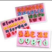 hang qiao shop3pcs/set Mini Letter&amp;Number Silicone Handmade Fondant Cake Decorating DIY Mould