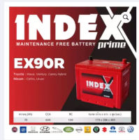 INDEX BATTERY รุ่น EX90R ใช้กับรถ Toyota : Hiace, Ventury, Camry Hybrid,Nissan : Cefiro, Urvan