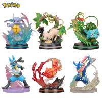 【LZ】●  Pokémon modelo de brinquedo anime pikachu greninja gengar figura de ação modelo paisagem ornamento decoração menino colecionáveis