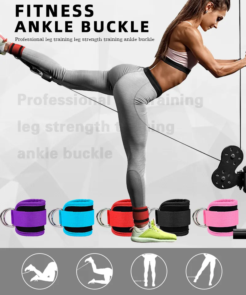 Ankle Straps (Pair) For Cable Machine Kickbacks, Glute Workouts