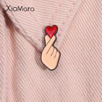 【YF】 Hand Gesture Enamel Pin Cartoon Brooch Lapel Hat Badges Jewelry