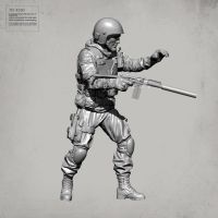 50mm Resin Soldier model kits figure colorless and self-assembled （3D Printing ） TD-4330