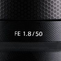 สำหรับ FE 50มิลลิเมตร F1.8รูปลอกผิวไวนิลห่อฟิล์มกล้องเลนส์ร่างกายป้องกันสติ๊กเกอร์ป้องกันเสื้อ FE1.8. C 50 C