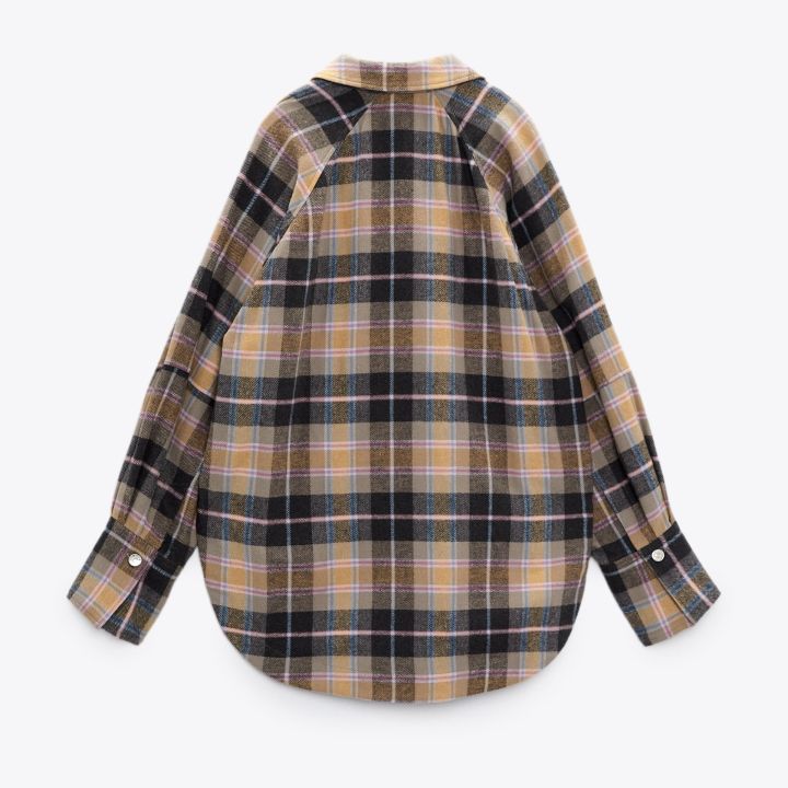 original-zara-oversized-plaid-overshirt-เสื้อเชิ้ต-แบรนด์-ซาร่า-ลายสก็อต-ของแท้-100-จากช็อป