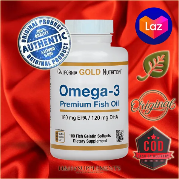 California Gold Nutrition Omega-3 Premium Fish Oil 180 EPA 120 DHA 100 ...