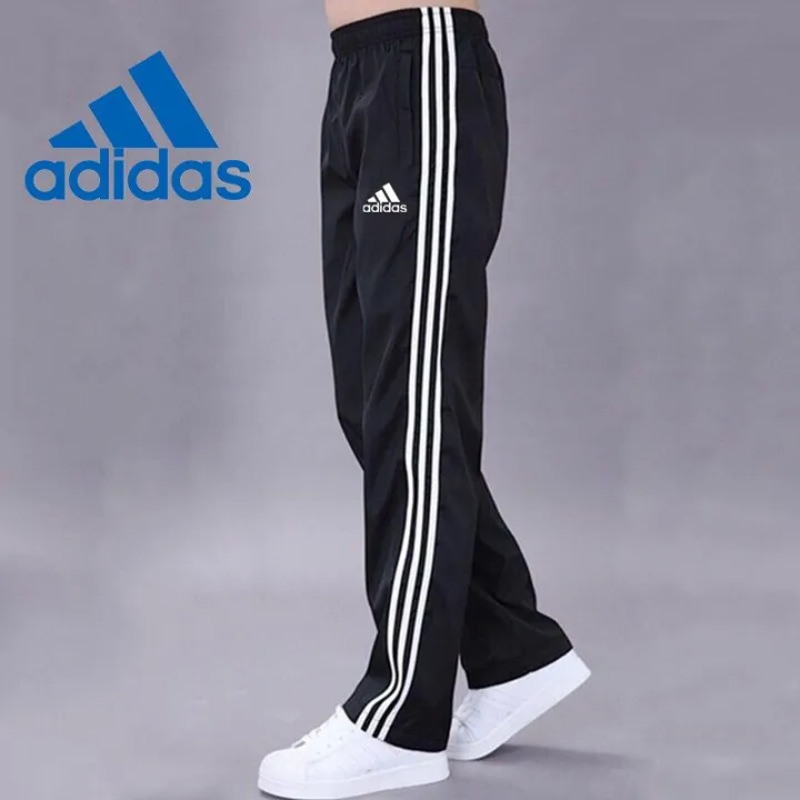 adidas-m-5xl-กางเกงเหงื่อผู้ชาย-กางเกงวอร์มขาปล่อย-ขายาว-แห้งเร็ว-ลายขวาง-แกรนด์สปอร์ต