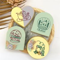 Acrylic Merry Christmas Cookies Embossing Mold Fondant Deer Stamp Mold 3D Christmas Party Cake Decorating Tools Baking Supplies