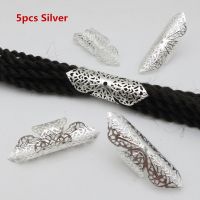 【Cod】 Quick Sell Mall 5Pcs-10Pcs Golden/silver ปรับผม Braid Dread Dreadlock ลูกปัด Cuffs ประมาณ15มม. สำหรับอุปกรณ์เสริมผม