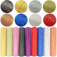 Hologram Iridescent Glitter PU Leatherette Sewing Fabric Grid Plaid Starry sky Chunky DIY Craft Bow GIFT Earring Decor Material Note Books Pads