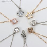 ✷ 10Pcs/Lot Elegant Rhinestone Crystal Silver Gold Color Necklaces For Women Clavicle Chain Wedding Jewelry Party Gift Mix Styles