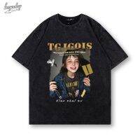 New FashionMens black T-shirt local brand BEEYANBUY 100% cotton unisex antique T-shirt 2023