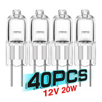 40PCSLOT SALE Ultra g4 12 v 20 w halogen lamp G4 12V bulb inserted beads crystal lamp halogen bulb 20W 12V low price