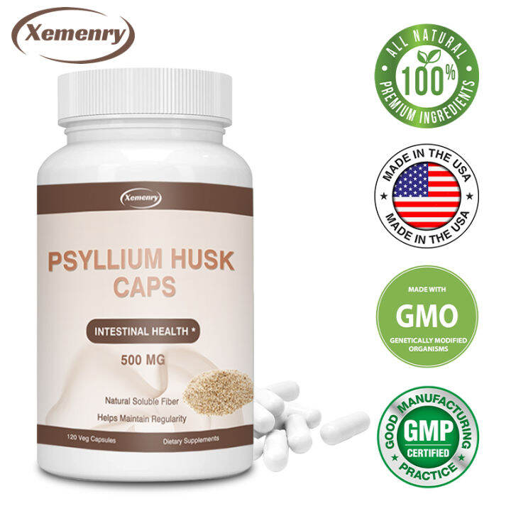 PSYLLIUM HUSK CAPS 500 mg Native Soluble Extract Promotes
