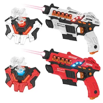 USA Toyz Rechargeable Laser Tag Game - 4pk Laser Tag Set with Guns and  Vests, 4 Laser Tag Guns, 4 Lazer Tag Vests with FX, LEDs Outdoor  Multiplayer