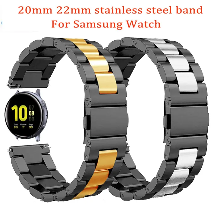Metal Wrist Strap For Samsung Watch 3 41mm 45mm Samsung Galaxy Watch Active 2 44mm 40mm Gear S3 Stainless Steel Band Bracelet With Tool For Galaxy Active Watchband 22mm Lazada Ph