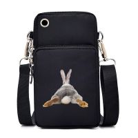 Bunny Chubby Butt Print Women Shoulder Bags Cute Animal Shoulder Messenger Bag Harajuku Female Mini Mobile Phone Bag Purses