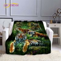 3D Printing Flannel Warm Animal Tiger Blanket Air Conditioning Warm Plush Carpet Mattress Sleeping Napkin Pet Hiking Blanket