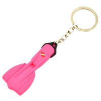 Latutterfly Mini Scuba Flipper Key Chain Dive Fins พวงกุญแจ Key ผู้ถือพวงกุญแจจี้เครื่องประดับซิป Handle【cod】