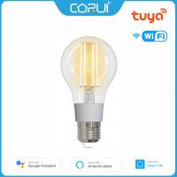 CORUI Tuya WiFi Smart Filament Bulb 7W LED Light Lamp E27 Dimmable Lighting 806Lm ทำงานร่วมกับ Smart LIfe Alexa Home