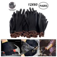 ▦✱ Nitrile safety coated work gloves PU and palm coated gloves safety gloves are suitable for construction and maintenance vehicles