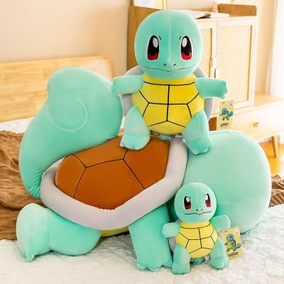 ตุ๊กตาหมอนเต่าน่ารักผ้ากำมะหยี่ลายน่ารักขนาดใหญ่มากโปเกมอน Bulbasaur Charmander Pikachu Boneka Mainan ของขวัญคริสต์มาส