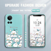 Case4you เคสป้องกันสำหรับ OPPO Reno10 Pro 5G เคสโทรศัพท์ลายการ์ตูนเป็ดโดนัลด์น่ารักขอบสี่เหลี่ยมปลอกซิลิโคนเหลวคลุมทั้งหมดกล้อง