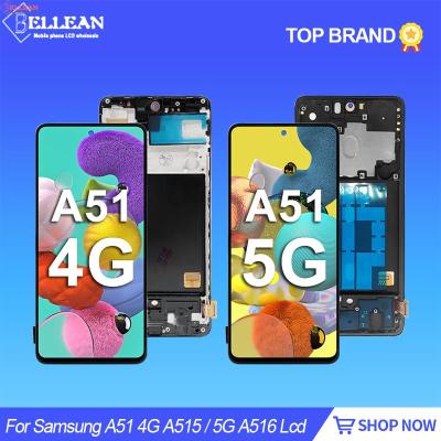 6.5นิ้วจอแสดงผล A515สำหรับ Samsung Galaxy A51 LCD TOUCH Digitizer สำหรับ Samsung A51 5G LCD แผง A516หน้าจอกรอบ