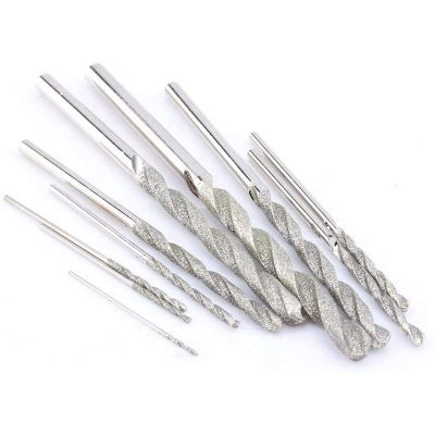 20 Pieces Diamond Drill Bits Set Twist Diamond Tip Drill Bit Heavy Duty Mini Diamond Drill Bit Set for Glass Tile