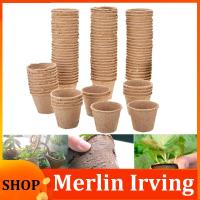 Merlin Irving Shop 100pcs 8cm Paper Pot Plant Starting Flower Nursery Cup Kit Organic Biodegradable Eco-Friendly Cultivation Garden Tools