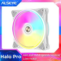 ALSEYE HALO PRO พัดลม4Pin 120Mm เคสคอมพิวเตอร์ ARGB 66CFM FDB DC 12V พัดลมทำความเย็นสำหรับ Watercooling พัดลมคอมพิวเตอร์พัดลมทำความเย็น S