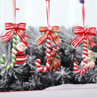 Cartoon Candy Cane อะคริลิคตกแต่งคริสต์มาสสำหรับ Home 2022 Xmas Tree อุปกรณ์เสริม Party Decor จี้เครื่องประดับตกแต่งของขวัญ02