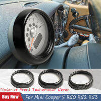 SXN สติกเกอร์ติดฝาครอบเครื่องวัดความเร็วด้านหน้าสำหรับ Mini Cooper S R50 R52 R53กลอสสีดำอุปกรณ์ตกแต่งภายในรถยนต์