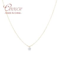 CANNER 925 Sterling Necklaces Pendant Clavicle O-Chain Necklace Delicate Jewelry