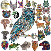 3D Wooden Animal Owl Puzzles For Children Educational Toys Adults Puzzles Games Wooden Jigsaw Diy Puzzle Crafts Birthday Gifts