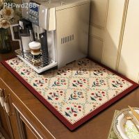 Placemat for Coffee Dining Table Absorbent Tableware Mats Dish Drying Mat Drain Pad Mat Kitchen Decoration and Accessories