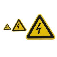 Indoor Outdoor Hazardous Voltage Danger Shock Hazard Electrical Safety Warning Sign Label Sticker Decal Adhesive 3 Sizes Adhesives  Tape