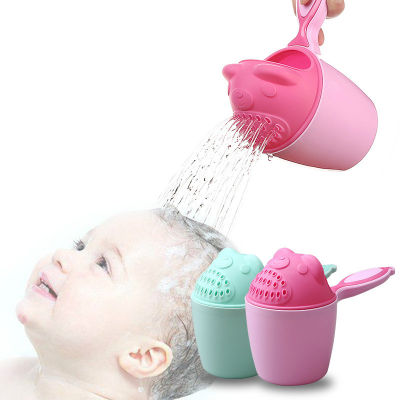 น่ารักการ์ตูนเด็กหมวกอาบน้ำเด็กวัยหัดเดินแชมพูถ้วยเด็กอาบน้ำ Bailer ทารกฝักบัวช้อนเด็กซักผ้าผมถ้วยเด็กอาบน้ำเครื่องมือ