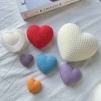 3D Grid Heart Silicone Candle Molds DIY Resin Epoxy Plaster Handmade Soap Mousse Chocolate Cake Decor Mould 2 Inch Home Decor