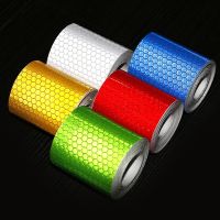 【hot】✱❈ 5cmx100cm Reflective Tape Safety Warning Decoration Sticker Reflector Strip Film Motorcycle