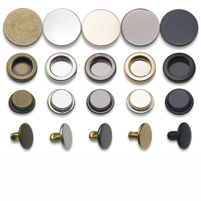 10 Sets Metal Buttons Leather Snap Fasteners 15mm 501 Round Color Button No Sewing for Clothes  Jackets  Jeans Haberdashery