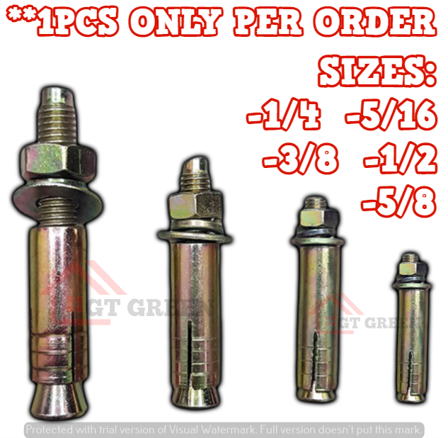 1PCS Hex Expansion Bolt Sleeve Expansion Screw Colored Galvanized