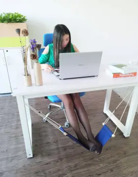 HUANUO Adjustable Under Desk Footrest, Foot Rest for Under Desk at Work  with Massage, Foot Stool Under Desk with 3 Height Position & 30 Degree Tilt