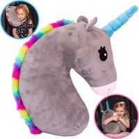 Baby Kid Travel Unicorn Pillow Children Head Neck Support Protect Car Seat Belt Pillow Shoulder Safety Strap Cute Animal Cushion