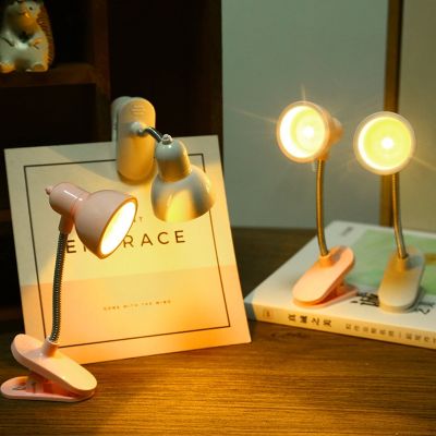 1Pc Mini LED Clamp Reading Lamp Night Lights Read Bedside For Bedroom Study Clip Design Home Portable Book Clip Lamp