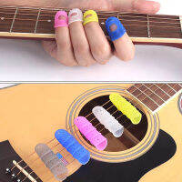 4 PCS ซิลิโคนที่มีสีสันกีตาร์ Fingertip Protector Non-Slip Antipain Finger Guards สำหรับกีตาร์ Ukulele กดอุปกรณ์เสริม - wangjun1